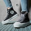 Converse Chuck Taylor All Star Platform wysokie buty trampki damskie na platformie czarne